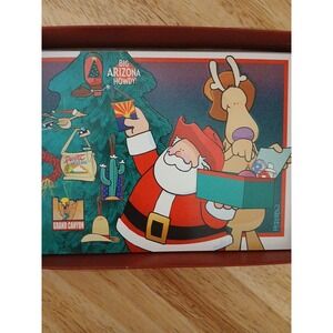 Arizona Vintage Christmas Cards Envelopes Santa Cowboy Howdy 6 Cards Envelopes